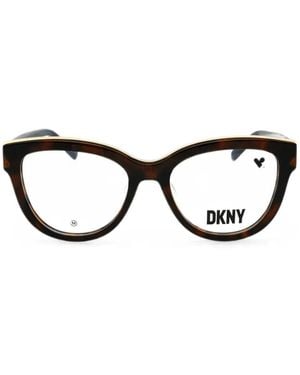 DKNY Tortoiseshell-Effect Cat-Eye Glasses - Black
