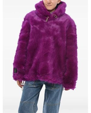 Stella McCartney Faux-Fur Hooded Coat - Purple