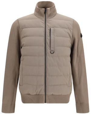 Moose Knuckles Kamet Hybrid Knitted Down Jacket - Gray