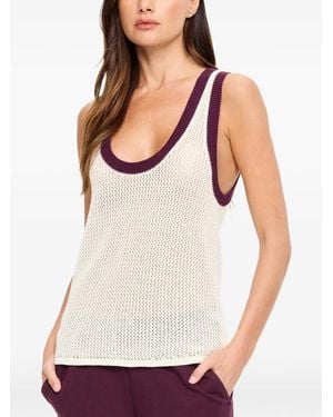 The Upside Fenway Wales Knit Tank Top - White