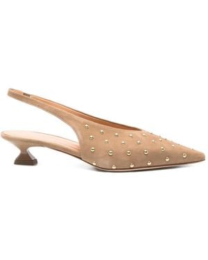 The Seller Studded Slingback Court Shoes - Natural