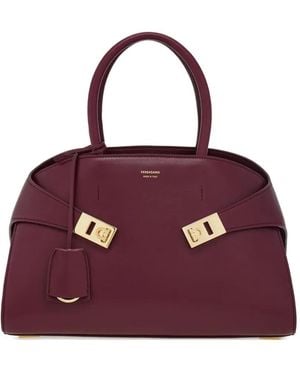 Ferragamo Hug Medium Hand Bags - Purple