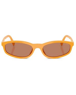 Miu Miu Oval-Frame Sunglasses - Orange