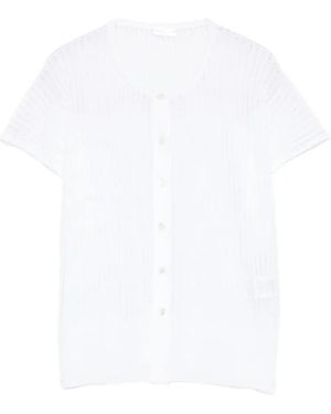 Roberto Collina Ribbed Buttoned Shirt - White