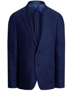 Polo Ralph Lauren Check Single-Breasted Blazer - Blue