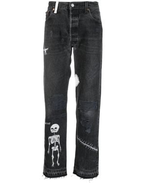 GALLERY DEPT. Mid-Rise Straight-Leg Jeans - Black