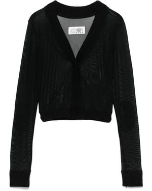MM6 by Maison Martin Margiela メッシュ トップ - ブラック