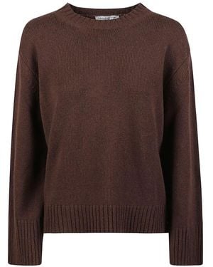 Edoardo Gallorini Ribbed-Trim Wool Jumper - Brown