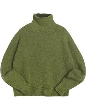 YMC Beat Knit Rollkragenpullover - Grün