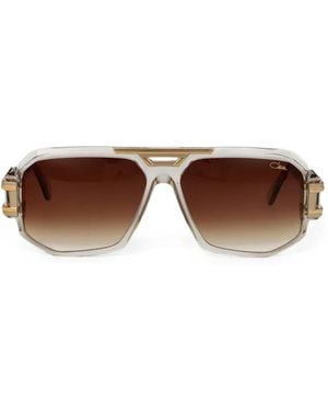Cazal Geometric-Frame Sunglasses - Brown
