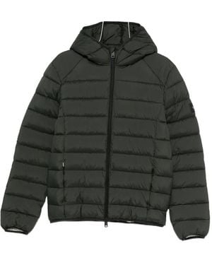 Ecoalf Hooded Quilted Jacket - ブラック