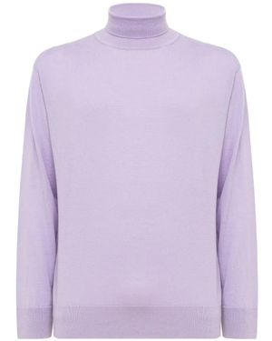Laneus Roll-Neck Jumper - Purple