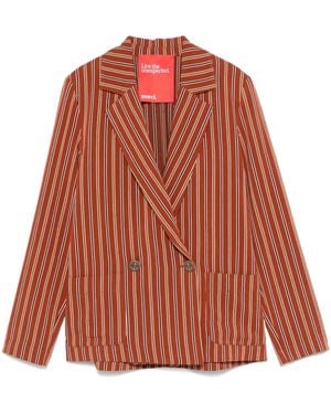 ..,merci Striped Blazer - Orange