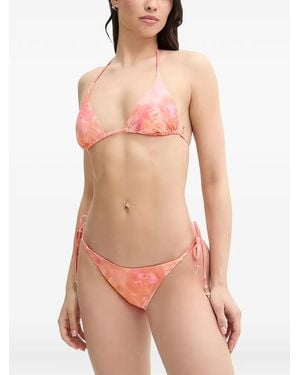 Guess Top De Bikini Con Estampado Floral - Rosa