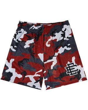 Eric Emanuel Ee Logo-Detail Camouflage-Print Shorts - Red