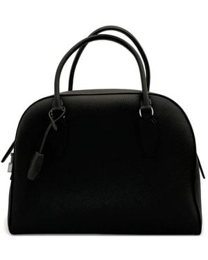 The Row India 10.00 Leather Tote Bag - Black
