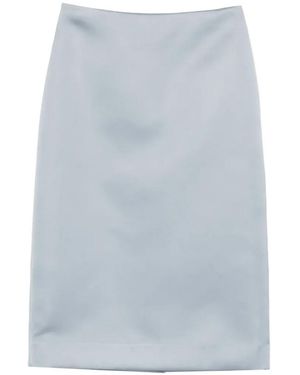 P.A.R.O.S.H. Falda Midi De Satén - Azul
