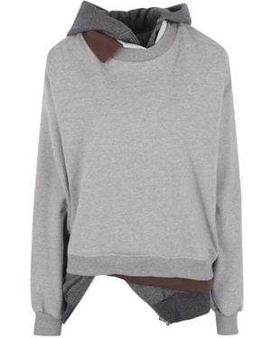 August Barron Sudadera Con Capucha Y Efecto A Capas - Gris