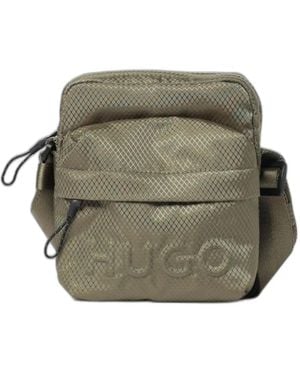 HUGO Logo-Embossed Shoulder Bag - Green