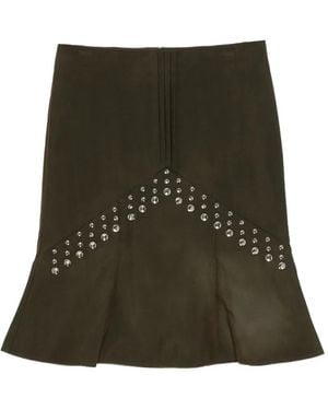 ShuShu/Tong Flared Midi Skirt - Green