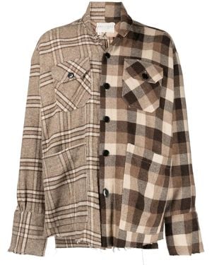 Greg Lauren Overhemd Met Print - Bruin