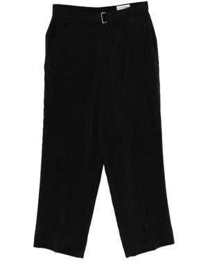 Officine Generale Buckle-Fastening Trousers - Black