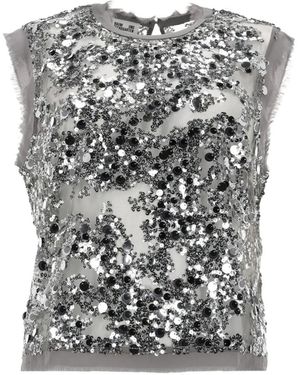 Baum und Pferdgarten Blouse Frangée Manira À Sequins - Gray