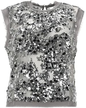 Baum und Pferdgarten Blouse Frangée Manira À Sequins - Grey