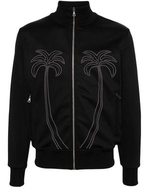 Palm Angels Milano Studded Track Jacket - Black