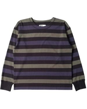 Margaret Howell Crew-Neck Striped T-Shirt - Blue