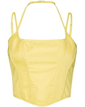 Pinko クロップド トップ - イエロー
