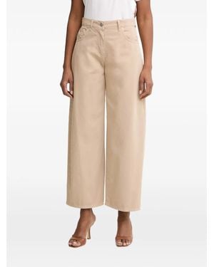 Haveone Wide-Leg Cotton Pants - Natural
