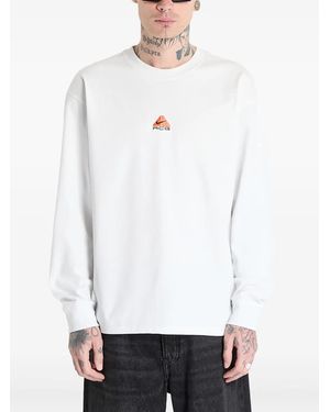 Nike Logo-Print Long-Sleeve T-Shirt - White