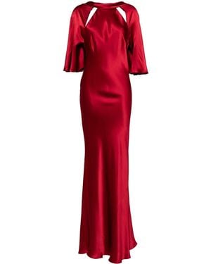 Michelle Mason Abendkleid Mit Cape-Ärmeln - Rot