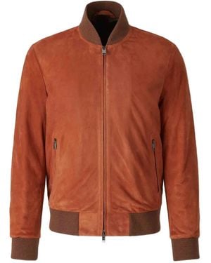 Brioni Bomberjacke aus Wildleder - Orange