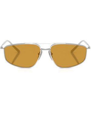 Prada Geometric-Frame Sunglasses - Natural