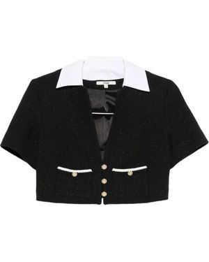 Maje Button-Detail Flared Trousers - Black