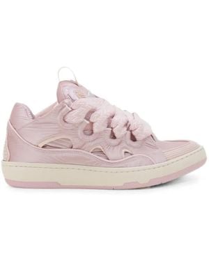 Lanvin Oversized Lace Contemporary Trainers - Pink