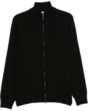 Kangra Gerippter Cardigan Mit Reißverschluss - Schwarz