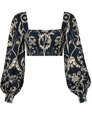 Agua Bendita Haut Pera Gema À Manches Ballon - Noir