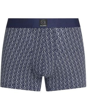 KARL LAGERFELD Boxer Con Applicazione Ikon (3 Pezzi) - Blu