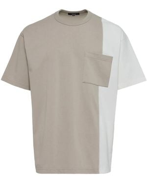 Comme des Garçons Two-Tone Paneled T-Shirt - Gray