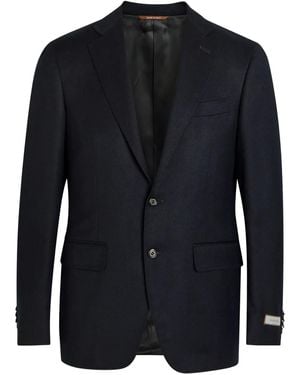 Canali Single-Breasted Blazer - Black
