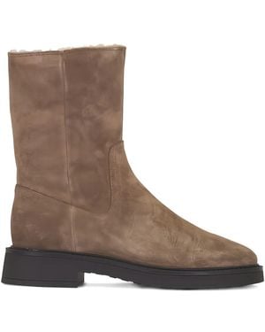 Veronica Beard Suede Round-toe Boots - Brown