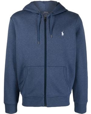 Polo Ralph Lauren Polo Pony-Embroidered Zip-Up Hoodie - Blue