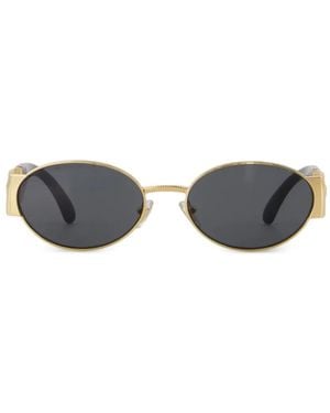 Versace Oval-Frame Sunglasses - White