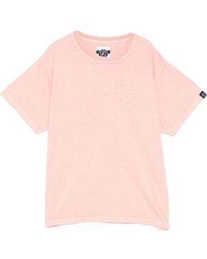 SPORT b. by agnès b. Dinosaur-Embroidered Short-Sleeves T-Shirt - Pink