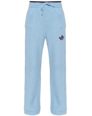 adidas Logo-Embroidered Track Pants - Blue