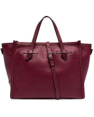 Gianni Chiarini Marcella Knotted Leather Tote Bag - Purple