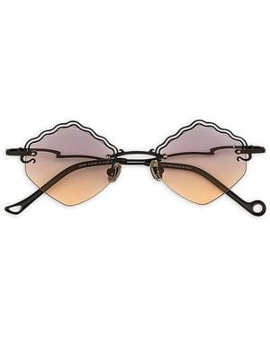Eyepetizer Seine Scalloped-Edges Sunglasses - Black
